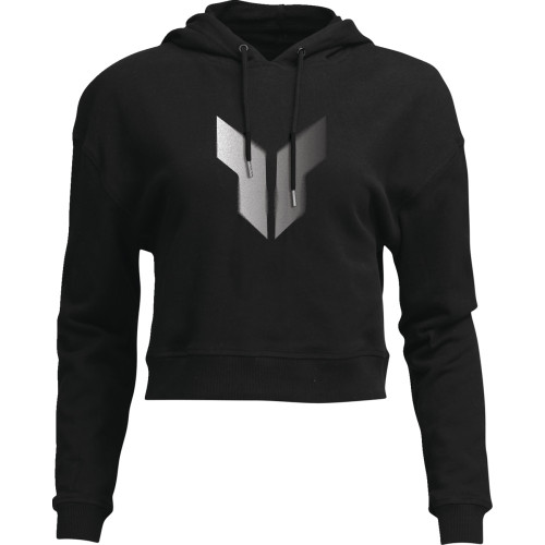 Women'S Noise Pullover Crop Hoodie - Black - Medium