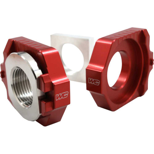 WORKS CONNECTION 17256 Works Connection Elite Axle Block Kit - Red - Gas Gas/Husqvarna/Ktm 17-256