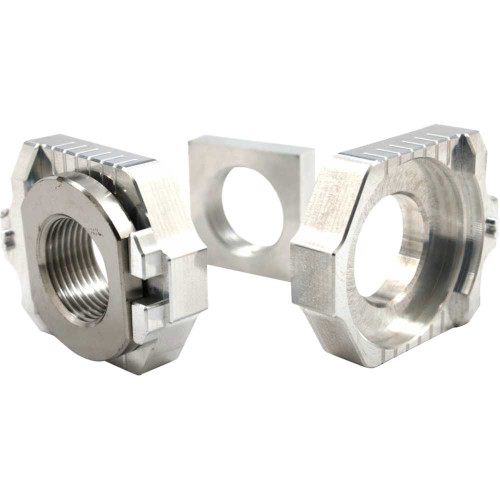 WORKS CONNECTION 17316 Works Connection Elite Axle Block Kit - Silver - Gas Gas/Husqvarna/Ktm 17-316