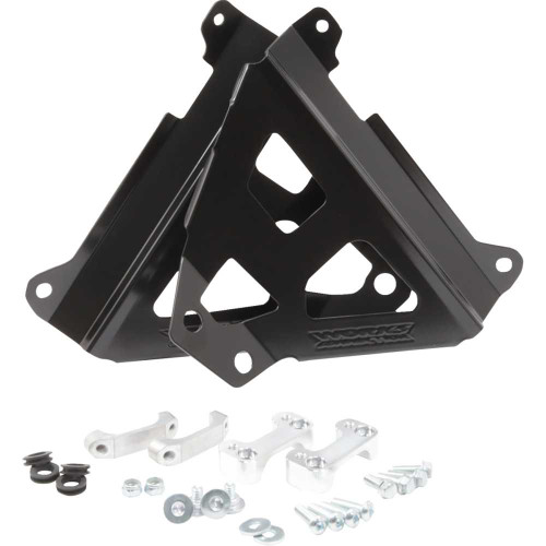 WORKS CONNECTION 18B269 Works Connection Radiator Brace Set - Black - Yamaha 18-B269