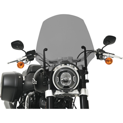 Memphis Shades El Paso Windshield - 17" - 9" Headlight Cutout - Black Smoke Mep5273