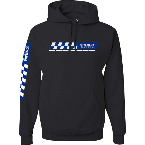 YAMAHA APPAREL NP21SM3110XL Yamaha Apparel Yamaha Racing Check Hoodie - Black - Xl Np21S-M3110-Xl
