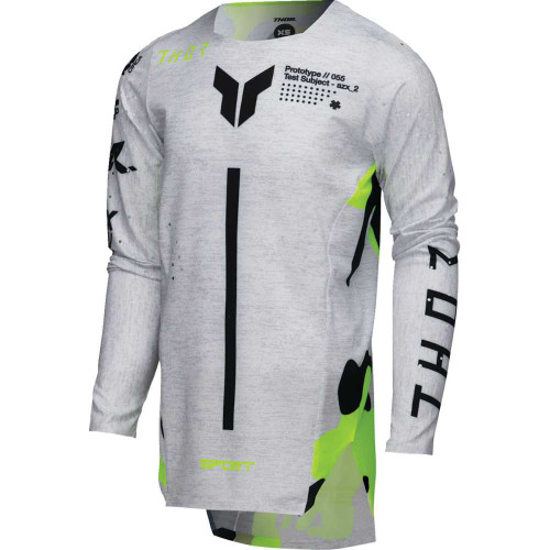 THOR 2912-2539 Youth Sportmode Riot Jersey - White/Acid - Medium