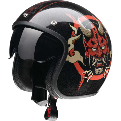 Z1R 0104-2876 Z1R Saturn Helmet - Devilish - Gloss Black/Red - Xs