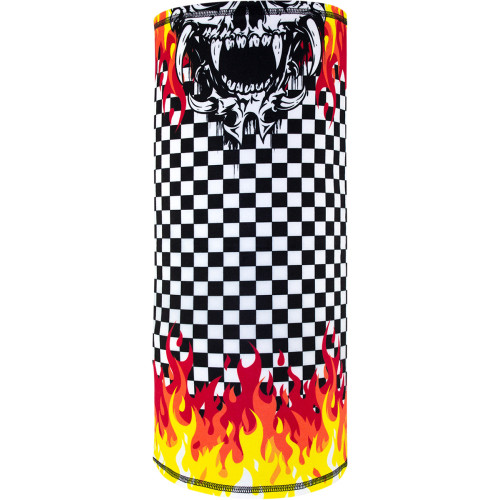 Zan Headgear Motley Tube Sportflex Neck Tube - Checkerd Flames Tl450