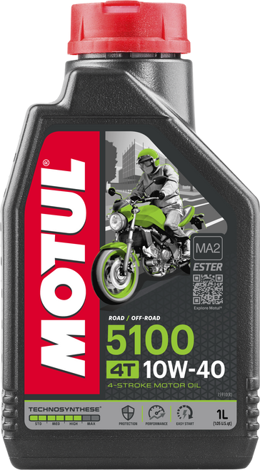 MOTUL 104066 Motul 5100 Ester/Syn Engine Oil 10W40 1L 104066