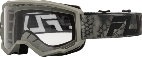 Fly Racing Focus Se Kryptek Goggle Moss Grey/Black W/ Clear Lens 37-51159