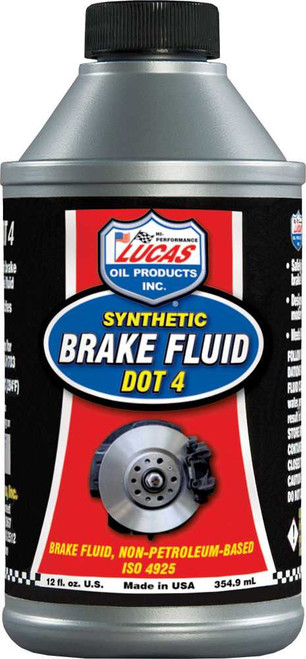 Lucas 10827 Lucas Synthetic Brake Fluid Dot 4 12Oz 10827