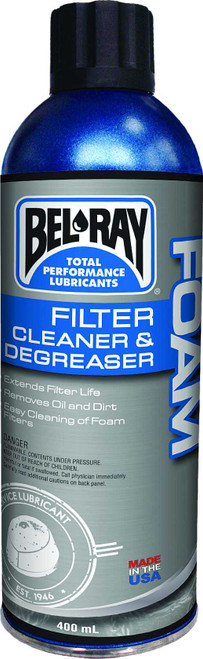BEL-RAY 99180-A400W Bel-Ray Foam Filter Cleaner And Degreaser 400Ml 99180-A400W
