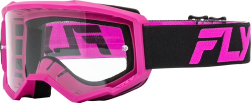Fly Racing Focus Goggle Black/Pink W/ Clear Lens 37-51151
