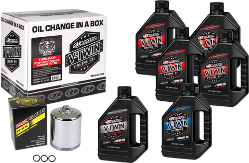 Maxima 90-119016PC Maxima V-Twin Syn Oil Change Kit Tc Chrome Filer 90-119016Pc