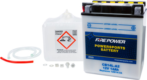 Fire Power Battery W/Acid Cb14L-A2 12V Heavy Duty Cb14L-A2 Fire Power Battery W/Acid Cb14L-A2 12V Heavy Duty Cb14L-A2