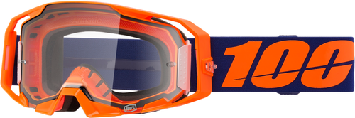 100% Armatic Goggle Neon Orange Clear Lens 50059-00003