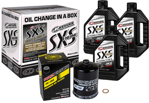 Maxima 90-189013 Maxima Sxs Quick Change Kit 5W50 With Black Oil Filter 90-189013