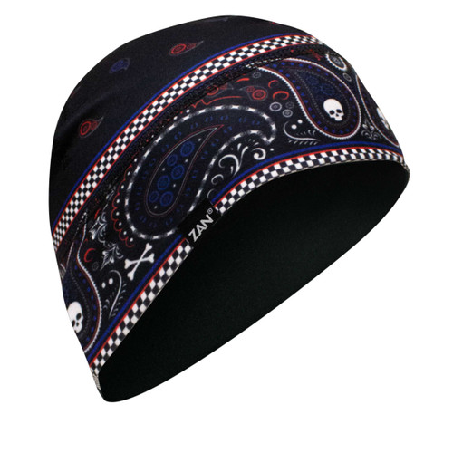 Zan WHLL148 Zan Sportflex Helmet Liner/Beanie Red/Wht/Blue Classic Bandanna Whll148