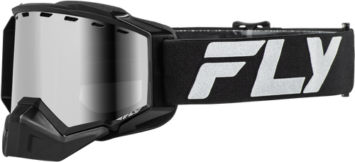 Fly Racing FLB-24ZP1 Fly Racing Zone Elite Snw Goggle Blk/Slvr W/ Sil Mirr/Polarized Smk Lens Flb-24Zp1