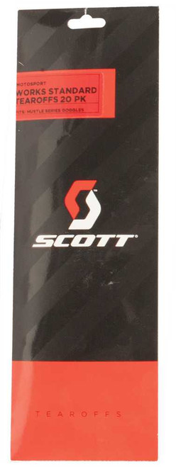 SCOTT 219708-223 Scott Hustle Goggle Works Standard Tearoffs 20/Pk 219708-223