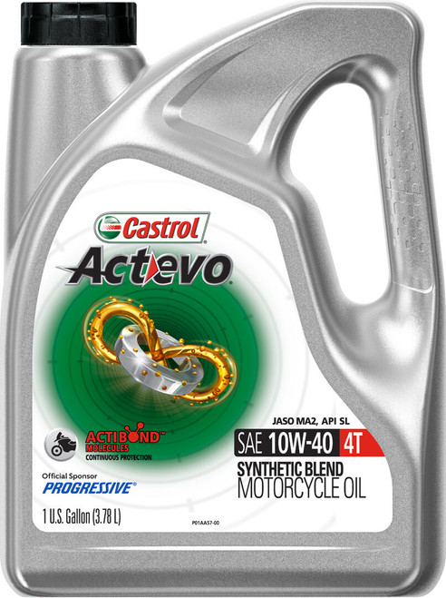 Castrol Act>Evo Synthetic Blend Oil 4T 10W40 1Gal 15D7D4