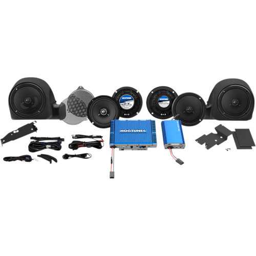 Hogtunes Speaker/Dual Amp Kit - Ultra Qc Ultra 6-Rm