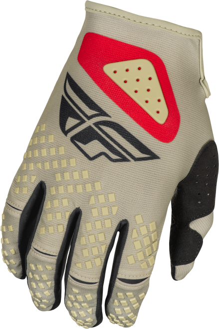 Fly Racing 378-410S Fly Racing Kinetic Sym Gloves Light Grey/Red/Black Sm 378-410S
