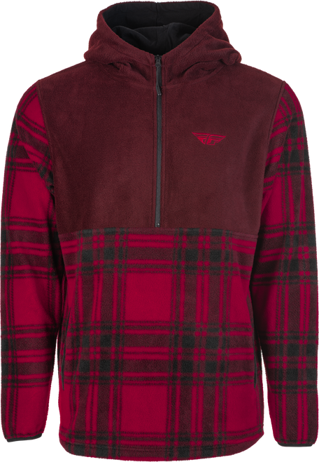 Fly Racing 354-0022X Fly Racing Fly Half Zip Pullover Hoodie Red Plaid Xl 354-0022X