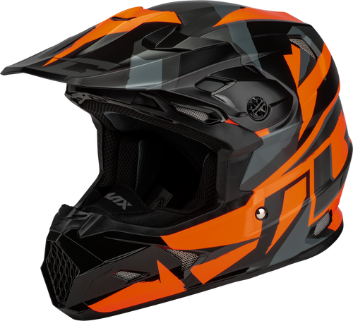 Gmax Mx-96S Splinter Helmet Black/Orange Lg D2961496
