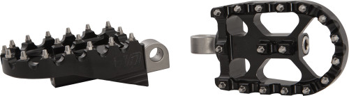 Flo Motorsports Moto Style Footpeg Set Black 2"X3.125" Fpeg-800Blk