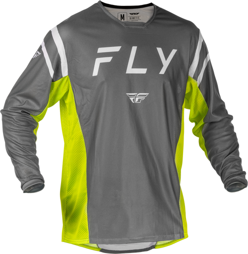 Fly Racing 379-314X Fly Racing Kinetic Mesh Center Jersey Grey/White/Hi-Vis Xl 379-314X