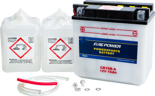 Fire Power Battery W/Acid Cb16B-A 12V Heavy Duty Cb16B-A Fire Power Battery W/Acid Cb16B-A 12V Heavy Duty Cb16B-A