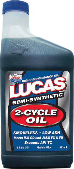 Lucas Semi-Synthetic Oil 2T 16Oz 10120