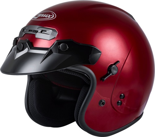 Gmax G1320096 Gmax Gm-32 Open-Face Helmet Candy Red Lg G1320096