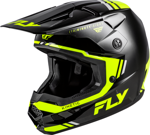 Fly Racing Kinetic Verdict Helmet Black/Hi-Vis/Grey Sm 73-8723S