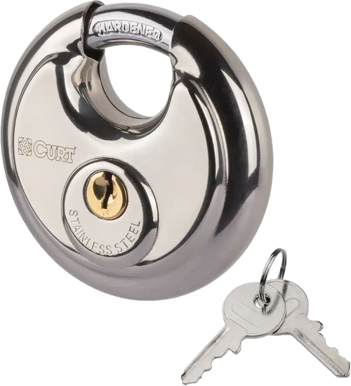 Curt Round Steel Padlock 23084 Curt Round Steel Padlock 23084