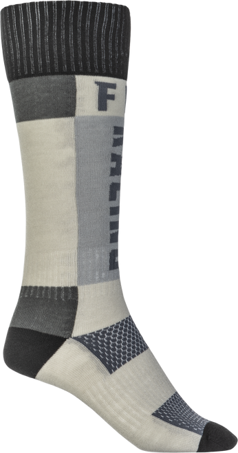 Fly Racing 350-0552S Fly Racing Mx Socks Thick Grey/Black Sm/Md 350-0552S