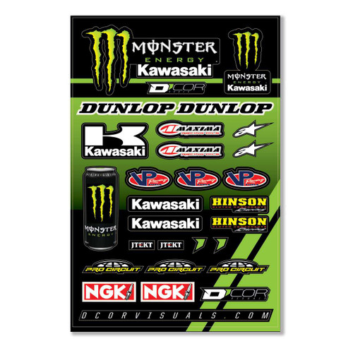 D-Cor 40-20-117 D-Cor Monster Kaw Decal Sht12Mil Monster Kaw Racing Decal Sheet 40-20-117