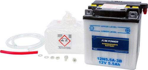 Fire Power 12N5.5A-3B Fire Power Battery W/Acid 12N5.5A-3B 12V 12N5.5A-3B