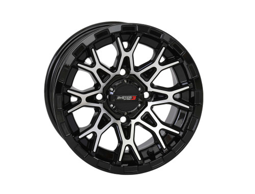 System 3 14S3-6055 System 3 St6 Wheel 14X7 4+3 (+10Mm) 4/156 Gloss Black/Machined 14S3-6055