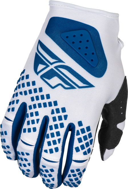 Fly Racing Kinetic Center Gloves White/Navy Lg 378-511L