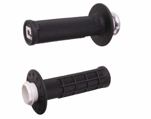 ODI H36MXB Odi Micro-X Lock-On Grips Half-Waffle Black/Silver H36Mxb