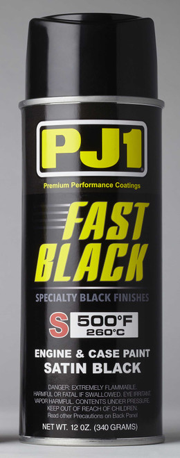 Pj1 16-SAT Pj1 Fast Black Engine Paint Satin Black 12Oz 16-Sat