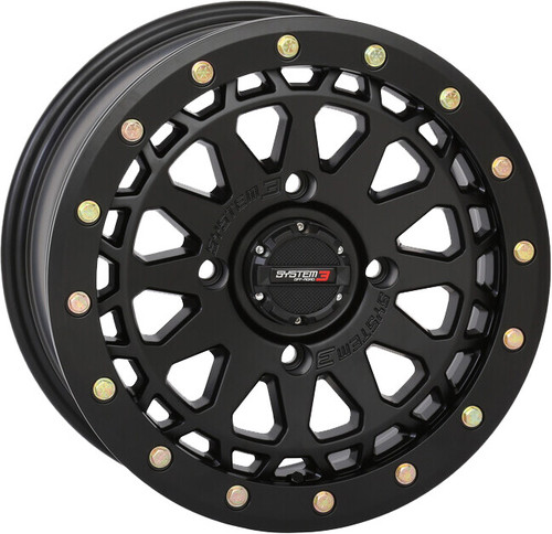 System 3 Sb6 Bl Wheel 15X7 4+3 (+10Mm) 4/137 Matte Black 15S3-6536
