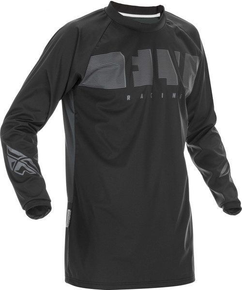 Fly Racing 370-8010S Fly Racing Windproof Jersey Black/Grey Sm 370-8010S