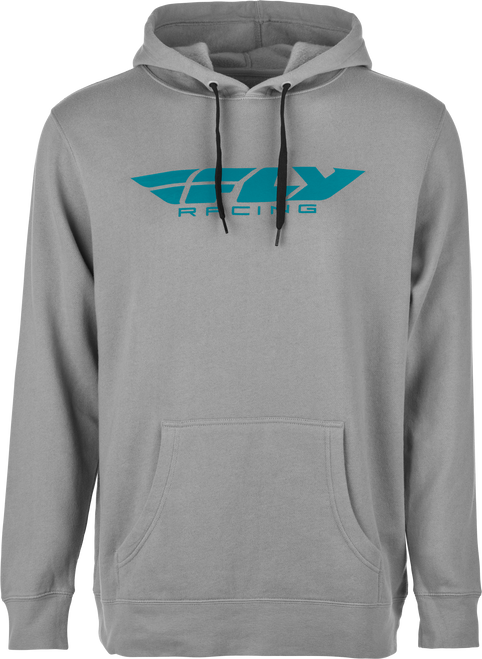 Fly Racing 354-01362X Fly Racing Fly Corporate Pullover Hoodie Grey/Blue 2X 354-01362X