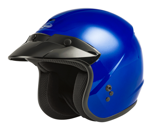 Gmax G1020045 Gmax Of-2 Open-Face Helmet Blue Md G1020045