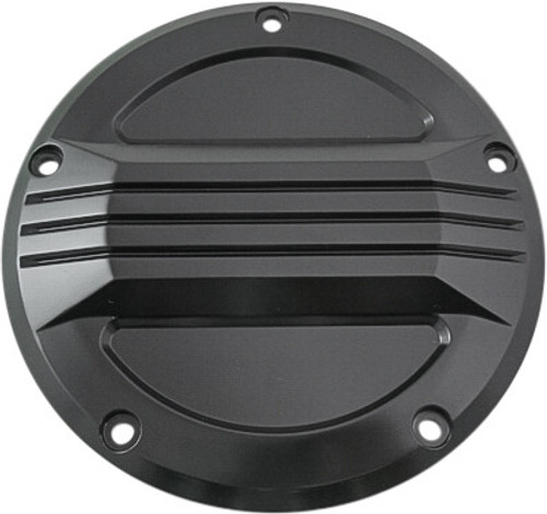 Harddrive Custom Derby Cover Black Flt 16-Up B-38-4B