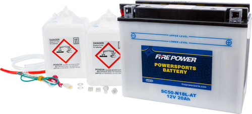 Fire Power SC50-N18L-AT Fire Power Battery W/Acid Sc50-N18L-At 12V Heavy Duty Sc50-N18L-At