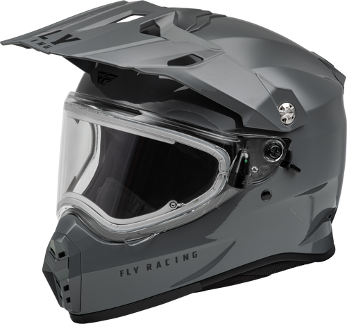 Fly Racing 73-31365M Fly Racing Trekker Cw Solid Helmet Elec Shld Grey Md 73-31365M