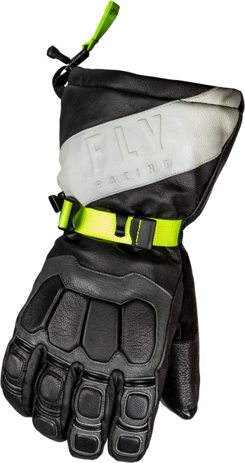 Fly Racing 363-3941L Fly Racing Glacier Gloves Black/Grey/Hi-Vis Lg 363-3941L