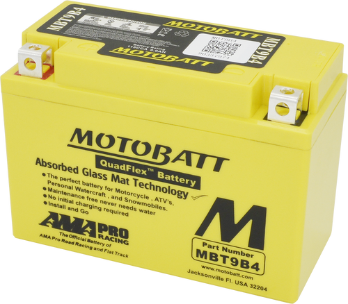 MOTOBATT MBT9B4 Motobatt Battery Mbt9B4 Sealed Factory Activated Mbt9B4