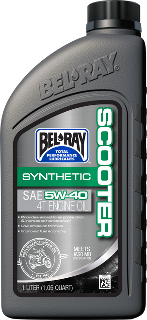 BEL-RAY 3.03E+11 Bel-Ray Scooter Synthetic Engine Oil 4T 5W40 1L 303063150160